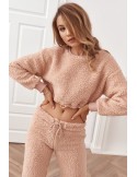 Women\'s warm plush tracksuit, pink 88020 - Online store - Boutique